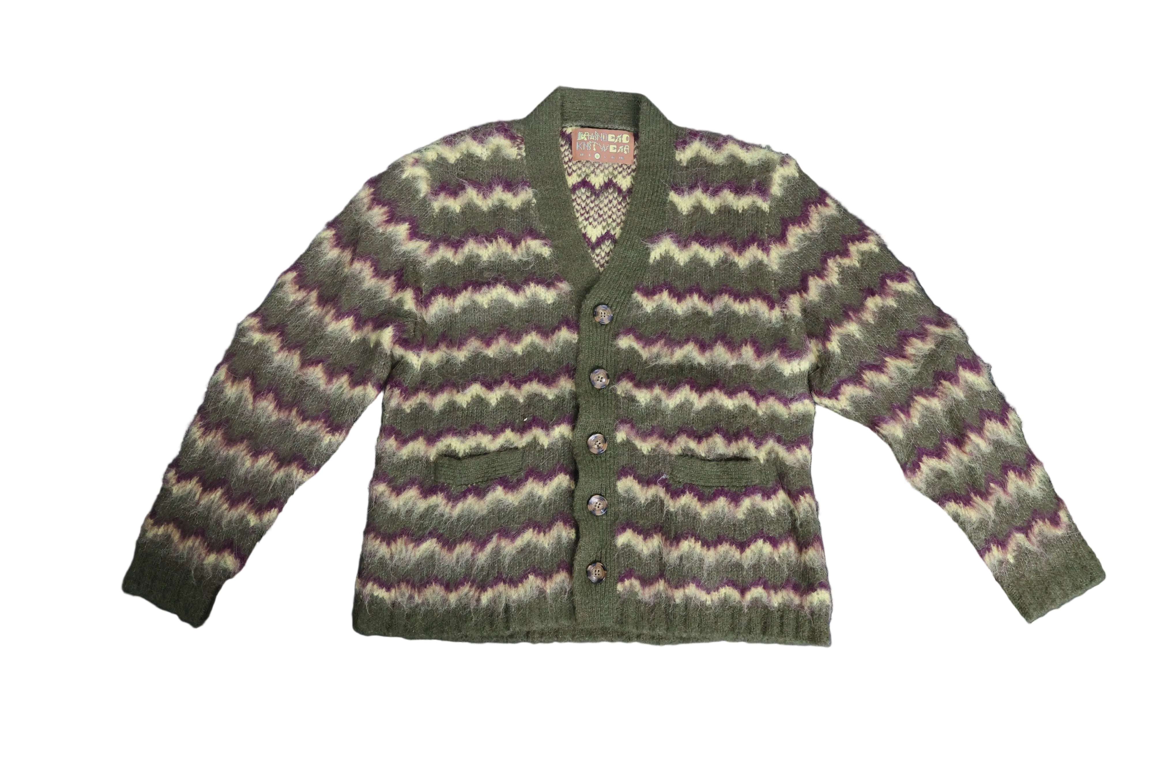 Albert Grønbæk – Brain Dead Zig Zag Stripe Cardigan / M