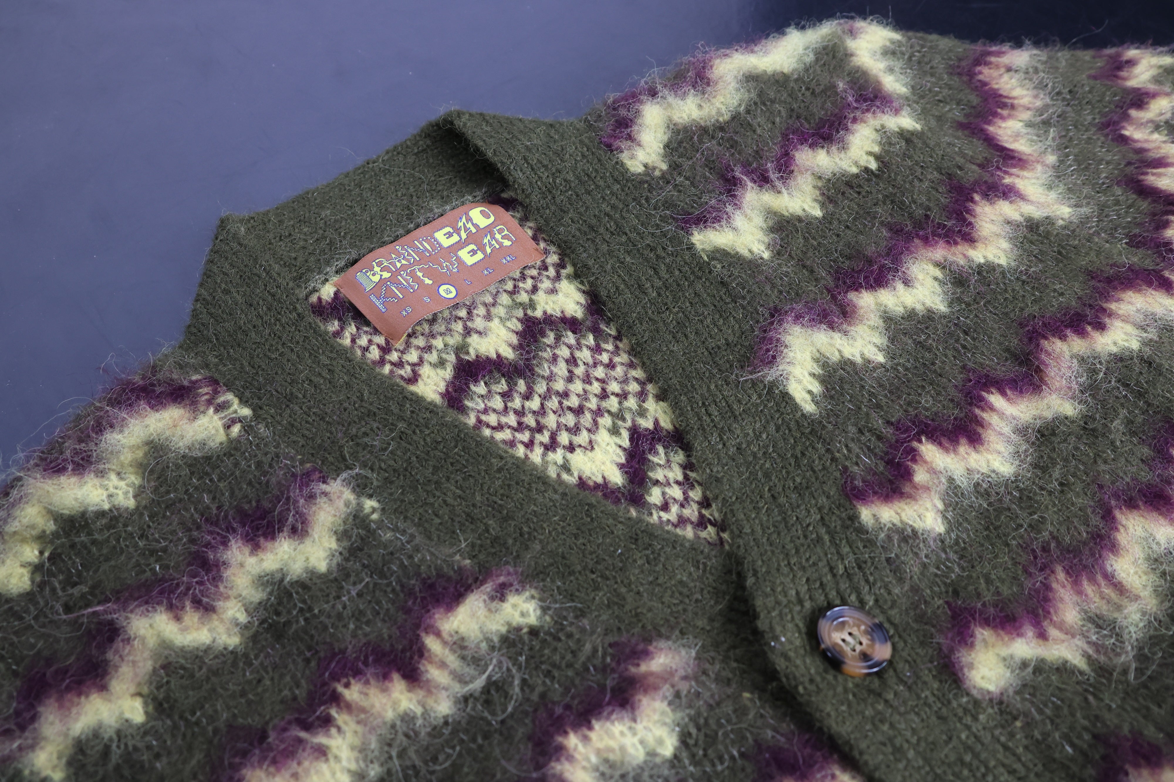 Albert Grønbæk – Brain Dead Zig Zag Stripe Cardigan / M