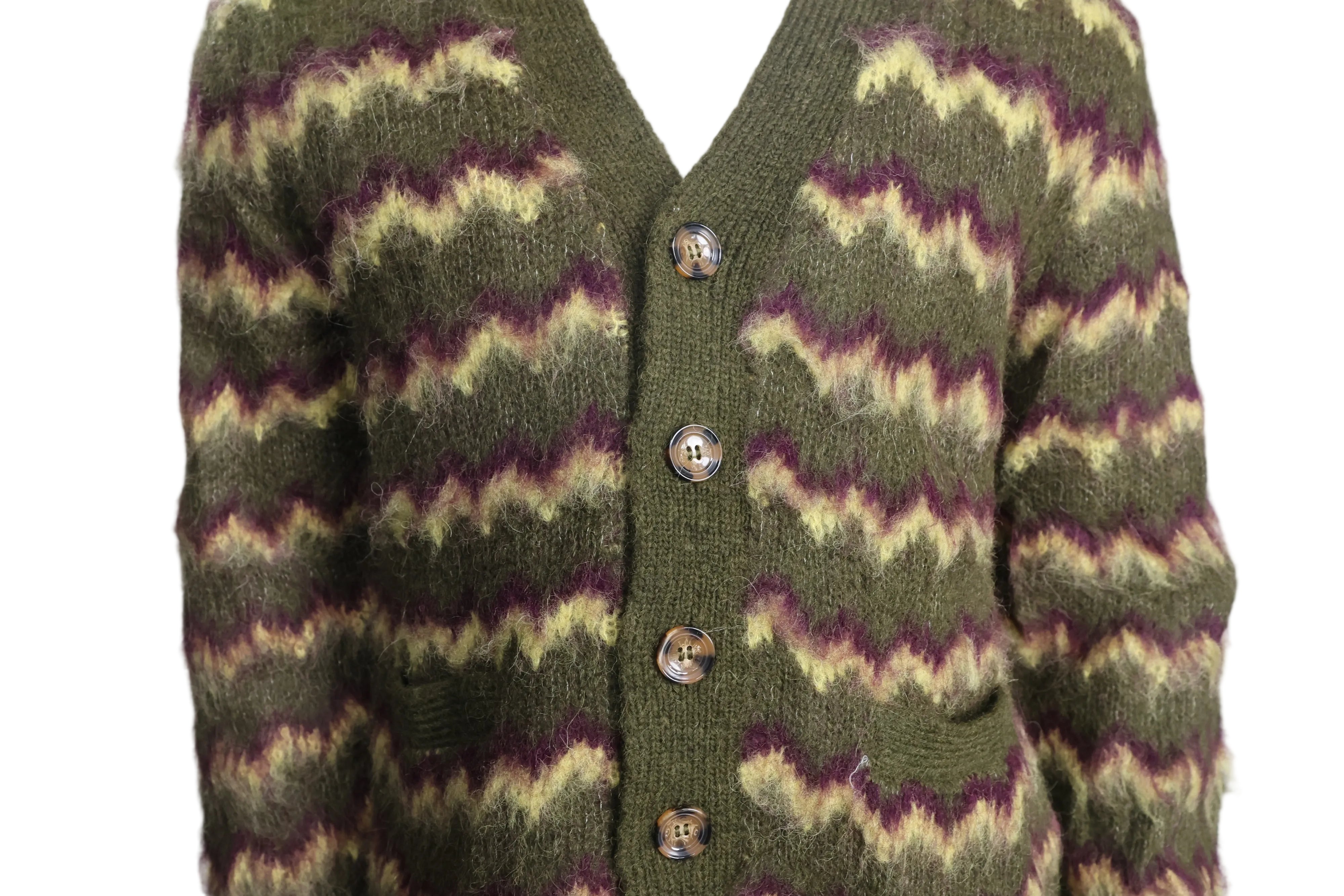 Albert Grønbæk – Brain Dead Zig Zag Stripe Cardigan / M