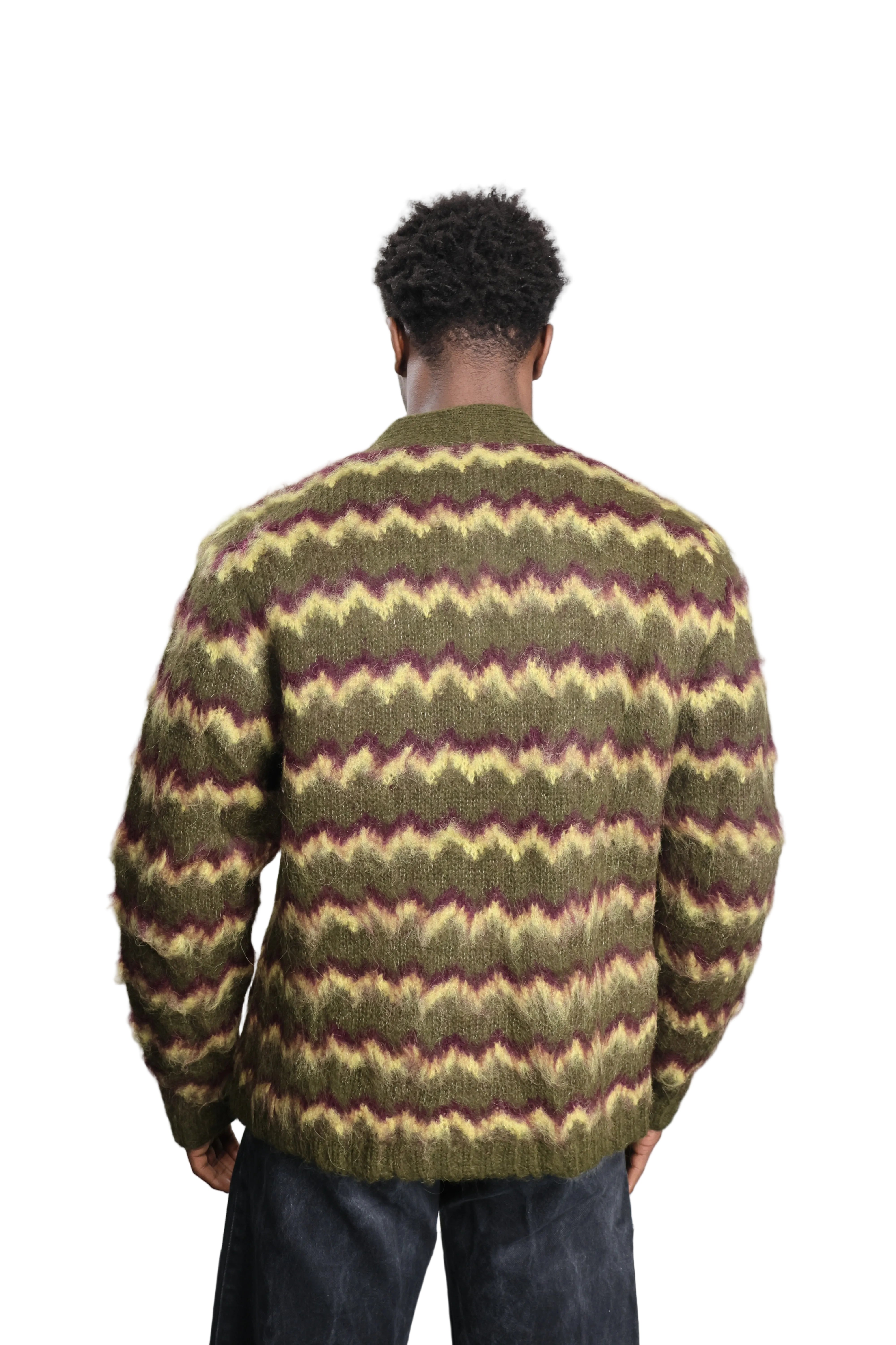 Albert Grønbæk – Brain Dead Zig Zag Stripe Cardigan / M