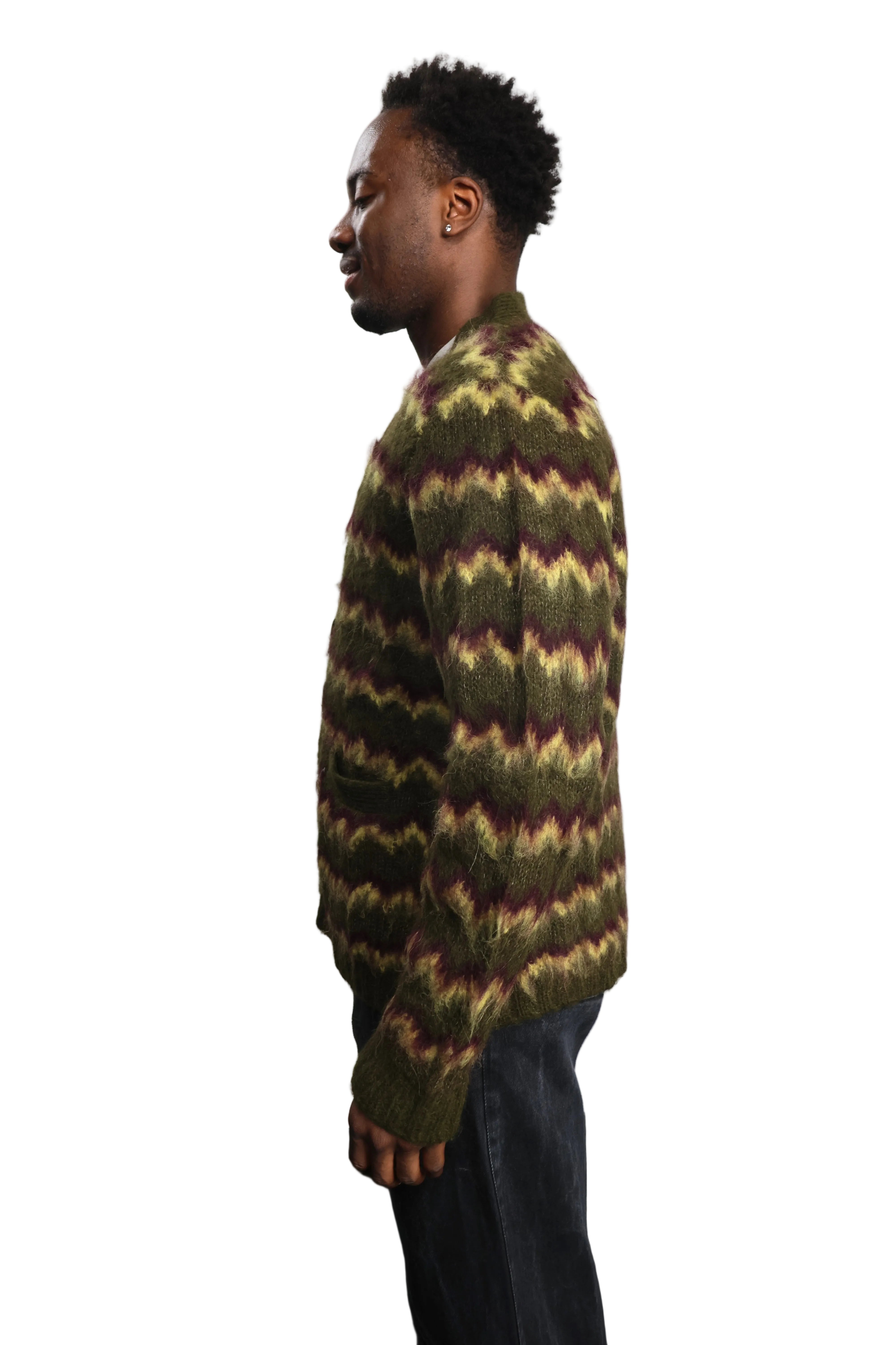 Albert Grønbæk – Brain Dead Zig Zag Stripe Cardigan / M