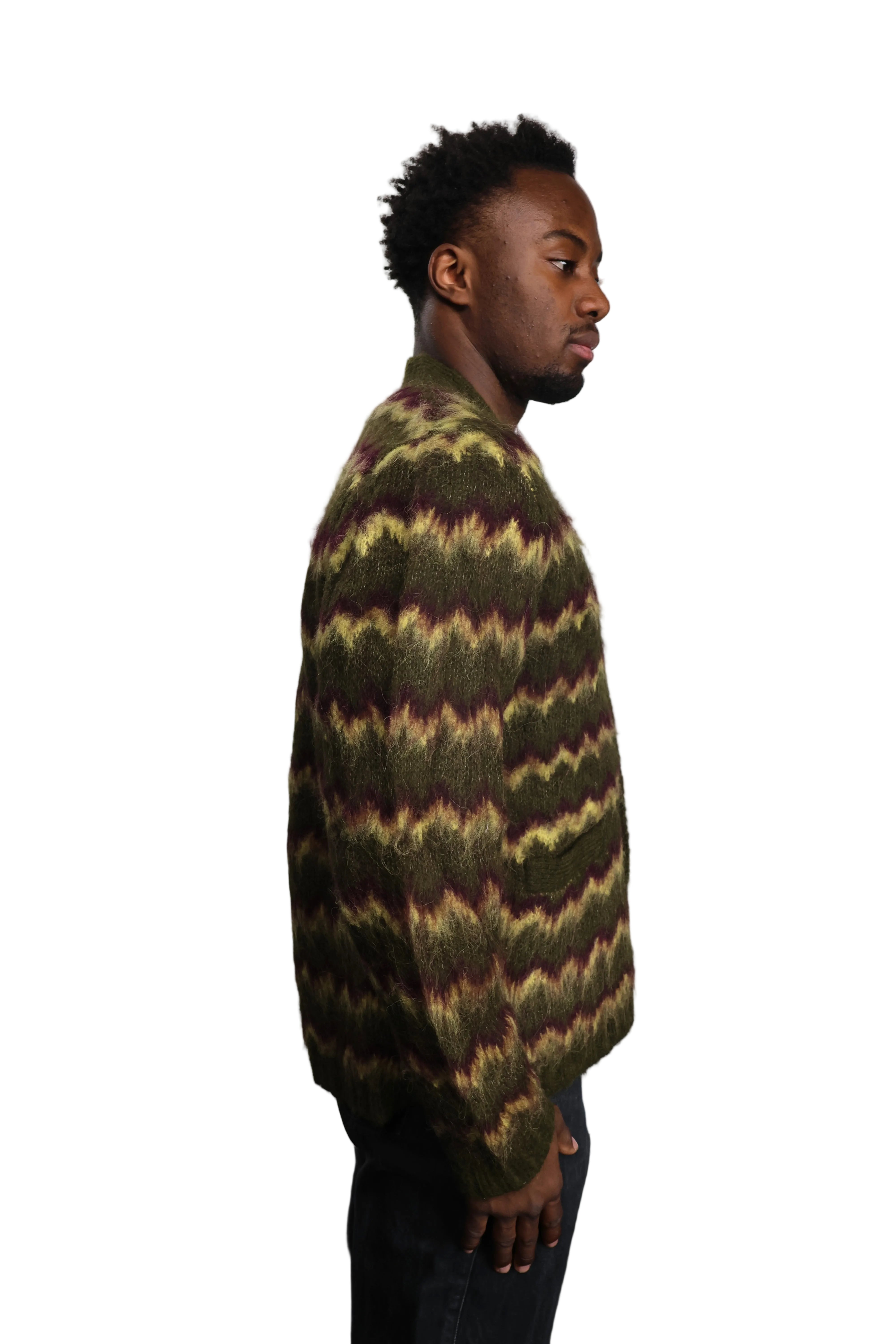 Albert Grønbæk – Brain Dead Zig Zag Stripe Cardigan / M