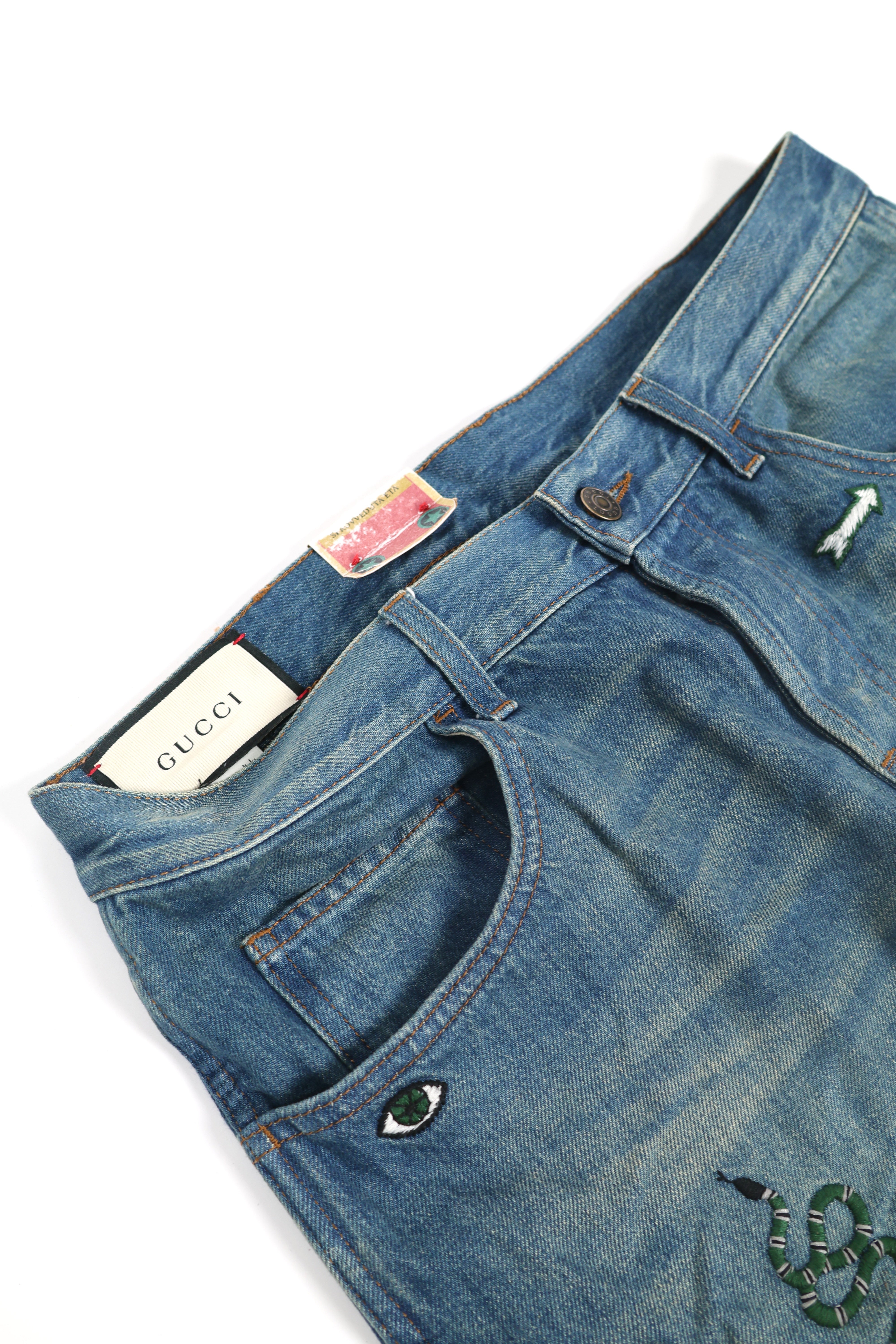 Emiliano Marcondes – Gucci Embroidered Denim Jeans / W34