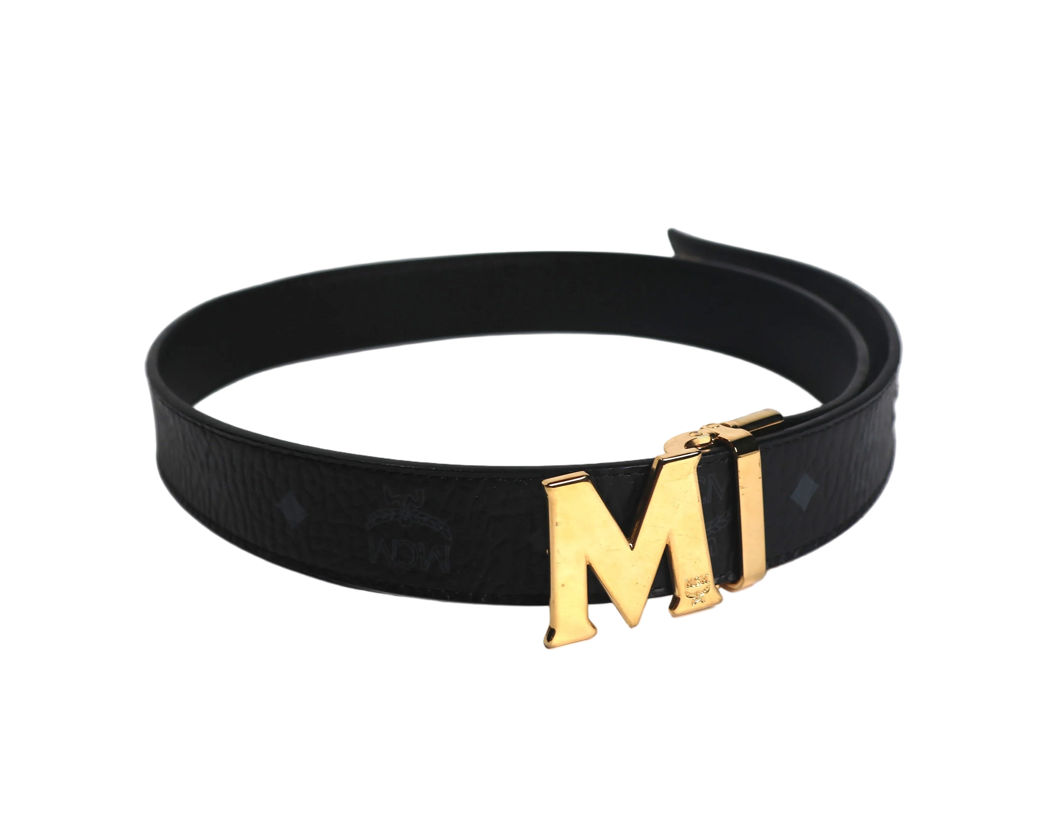 Emiliano Marcondes – MCM Claus Reversible Belt 24K Gold / Onesize