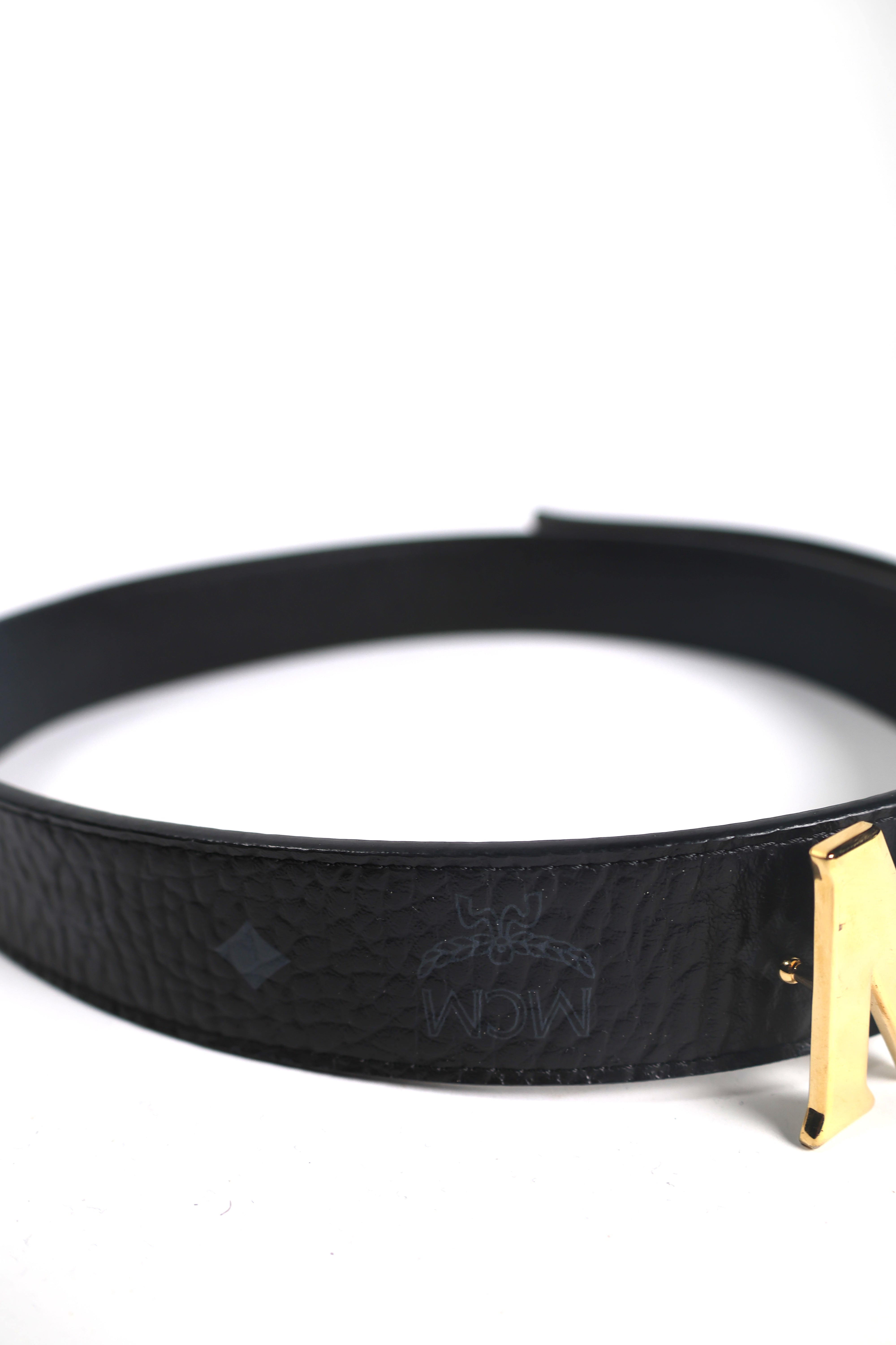 Emiliano Marcondes – MCM Claus Reversible Belt 24K Gold / Onesize