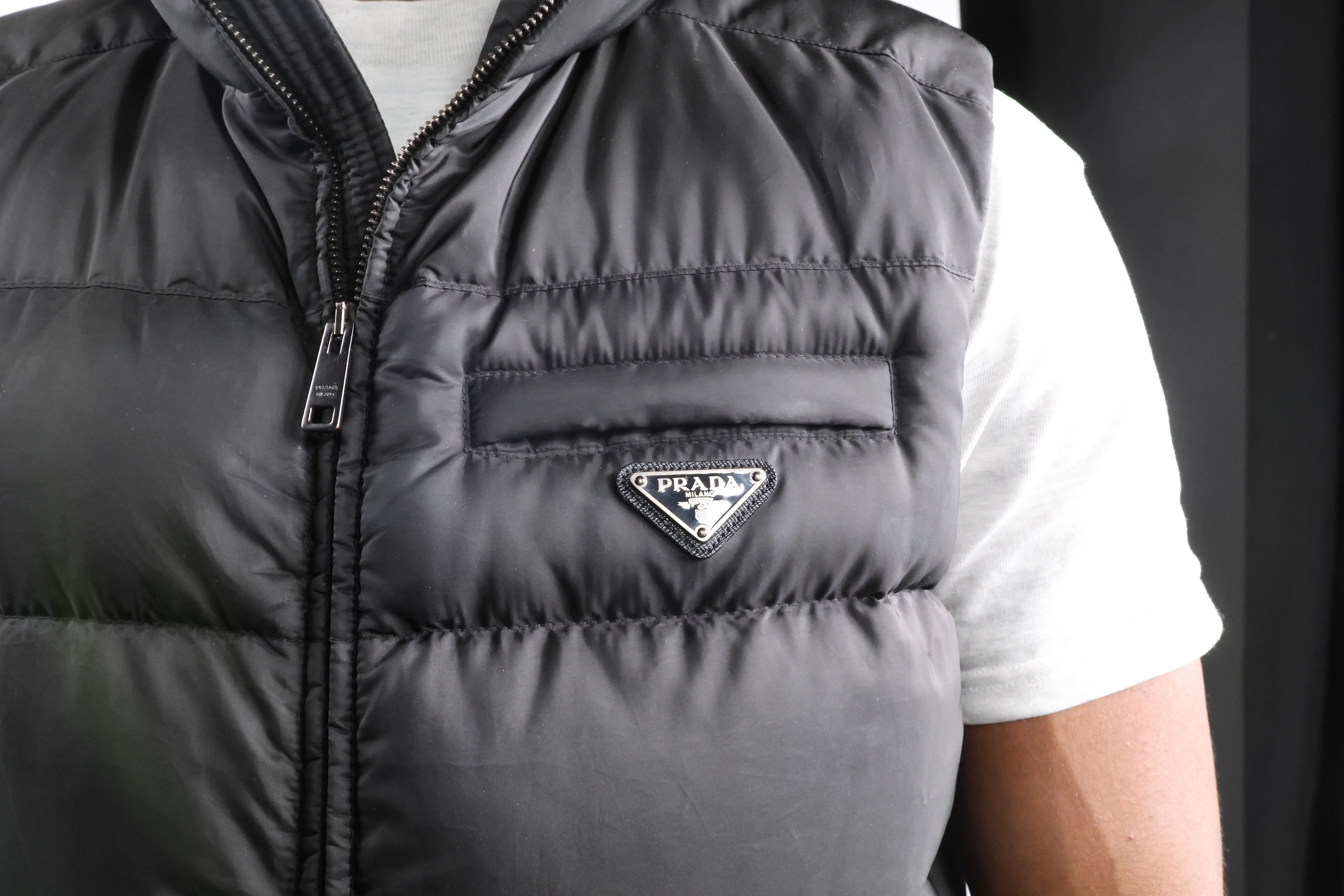 Wahid Faghir – Prada Padded Re-Nylon Vest / XL