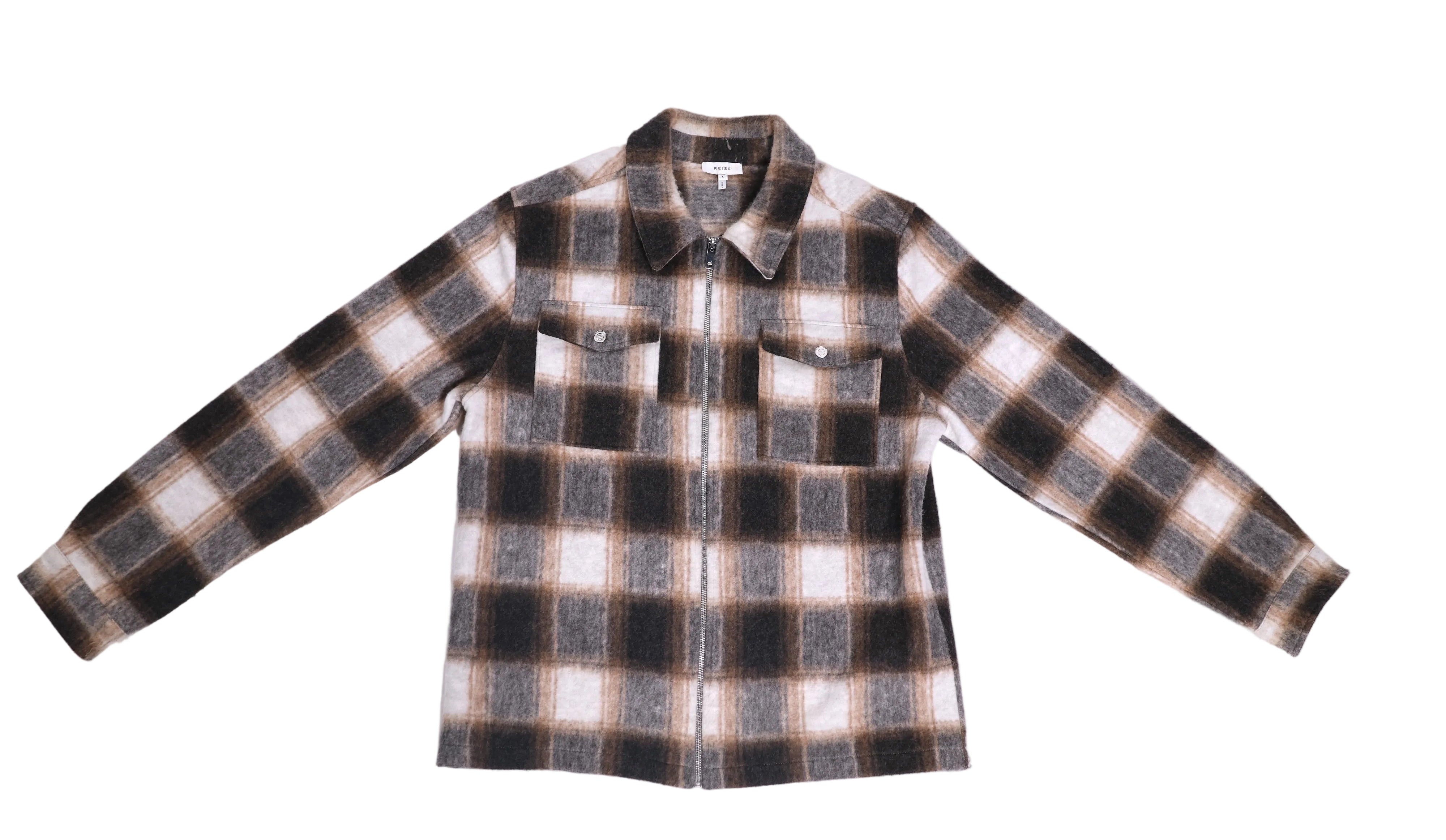 Emiliano Marcondes – Reiss Check Zip Overshirt / L