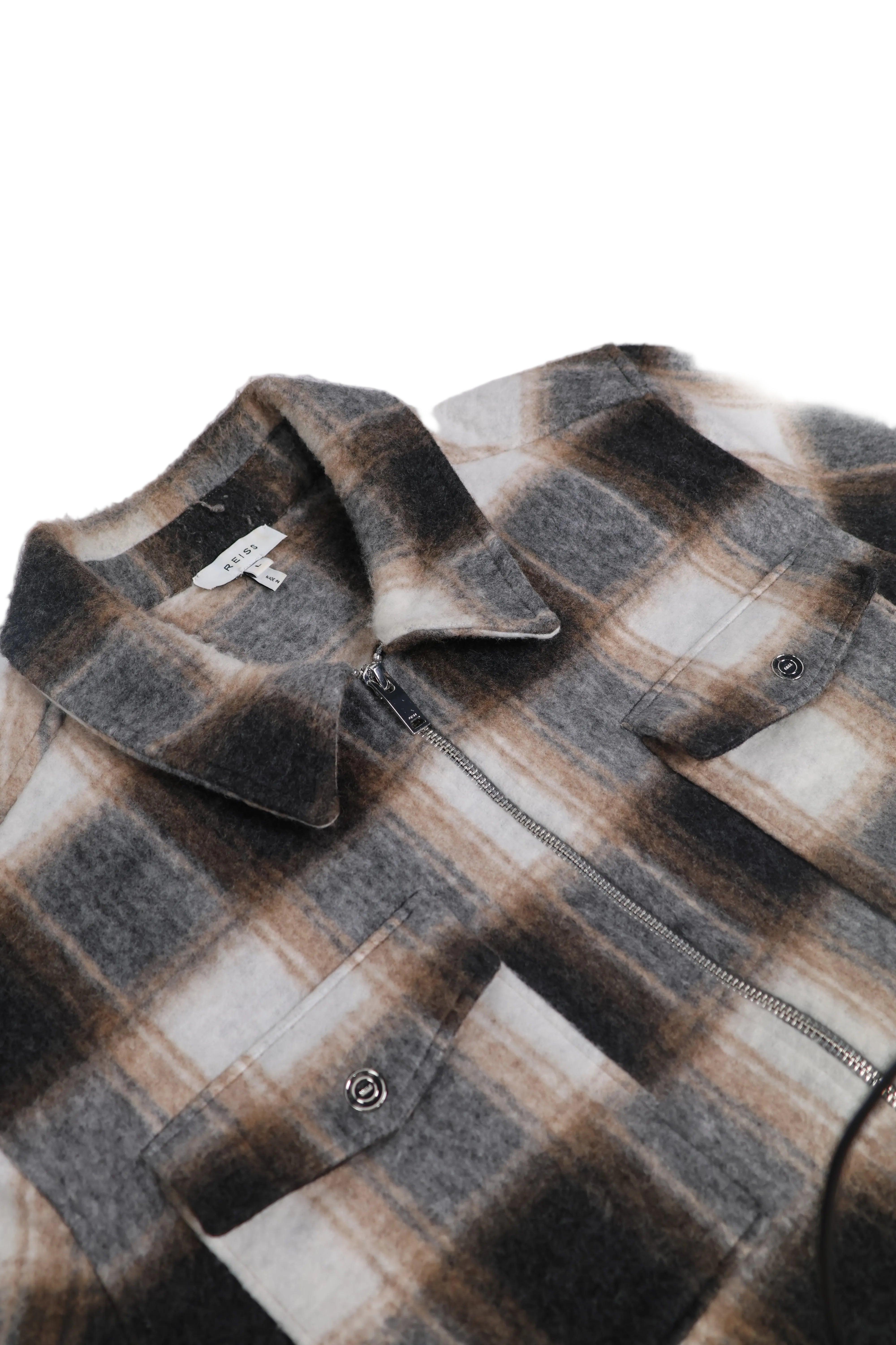 Emiliano Marcondes – Reiss Check Zip Overshirt / L