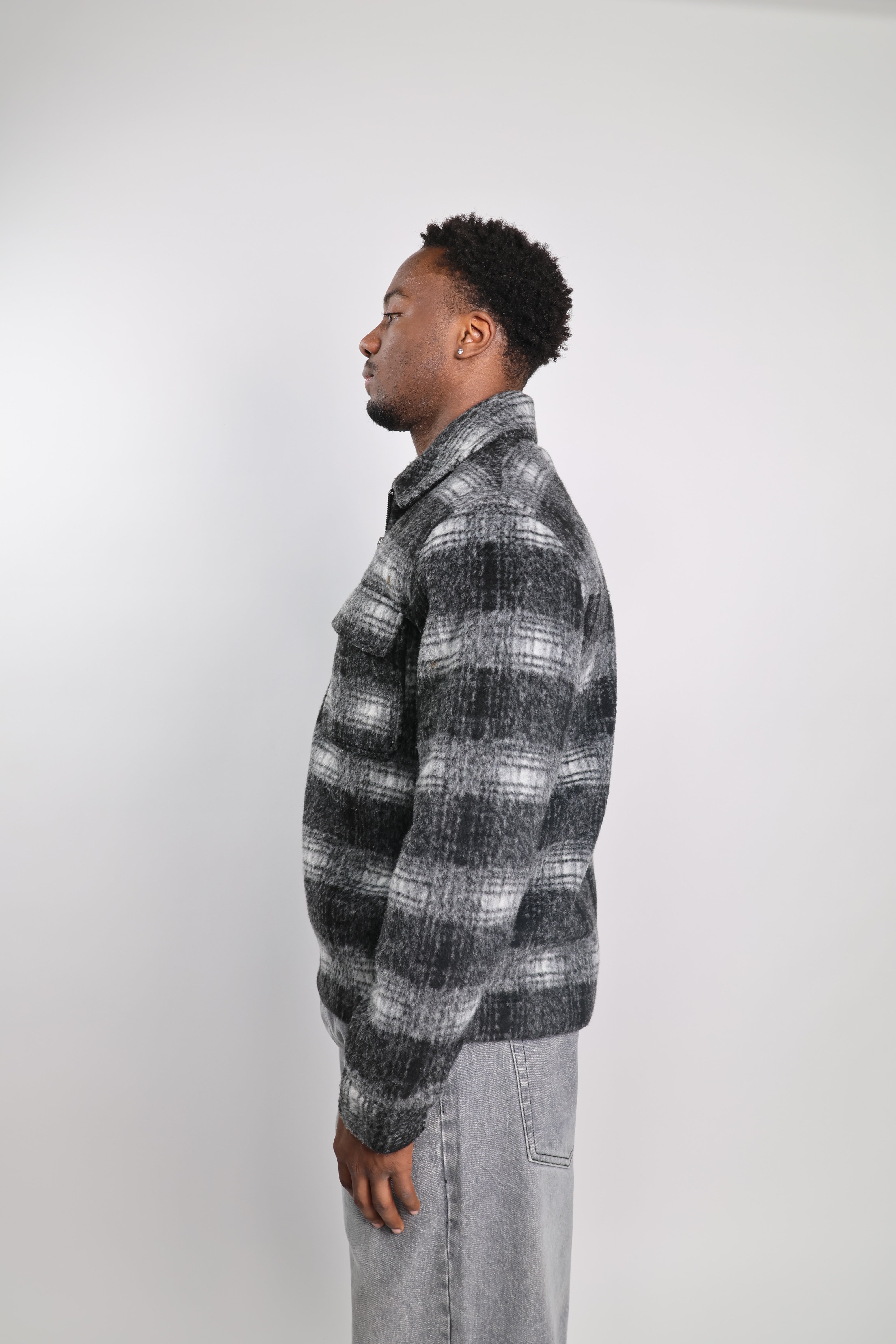 Emiliano Marcondes – Topman Plaid Zip Overshirt / M