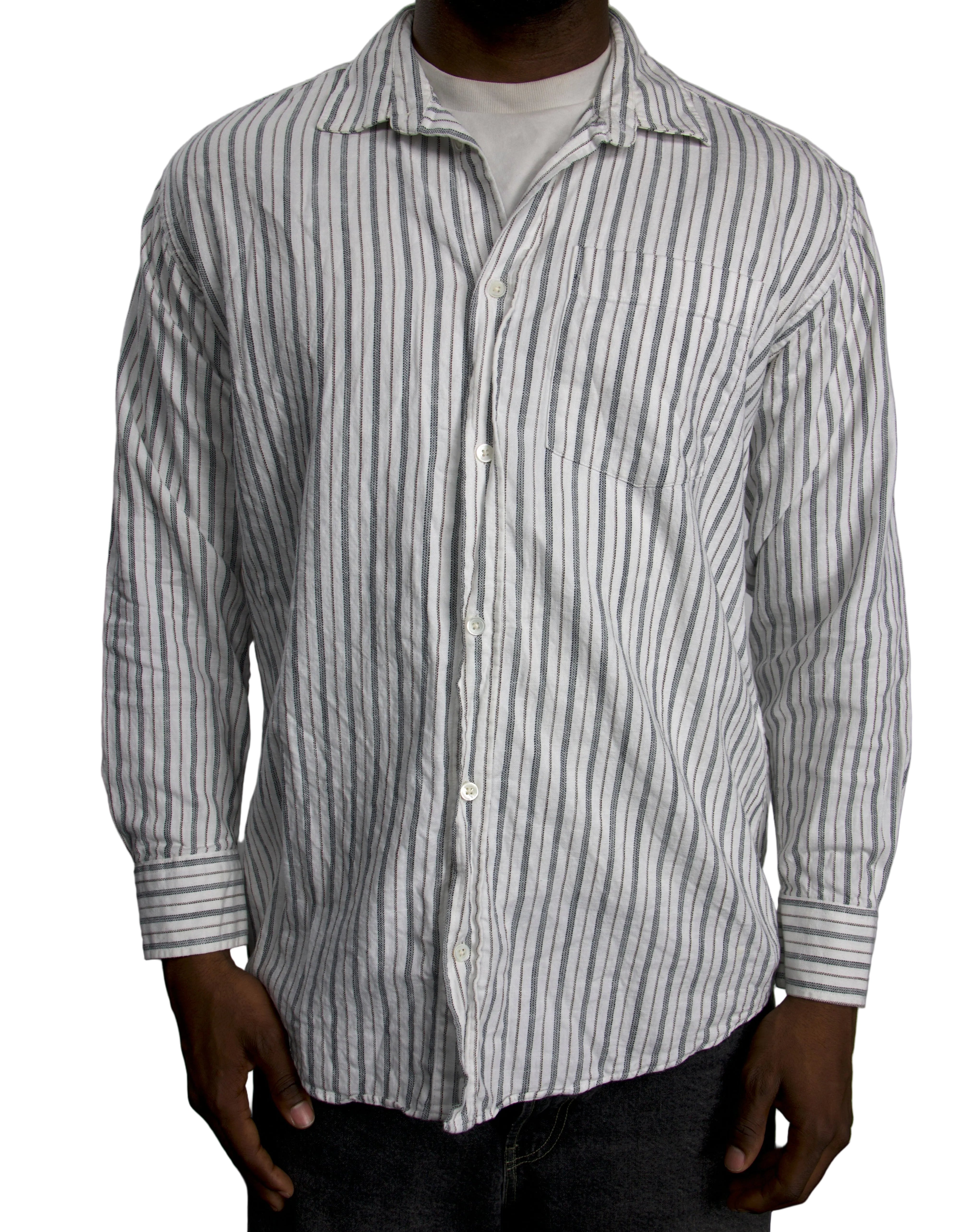 Albert Grønbæk – Wood Wood Striped Shirt / S-Oversized