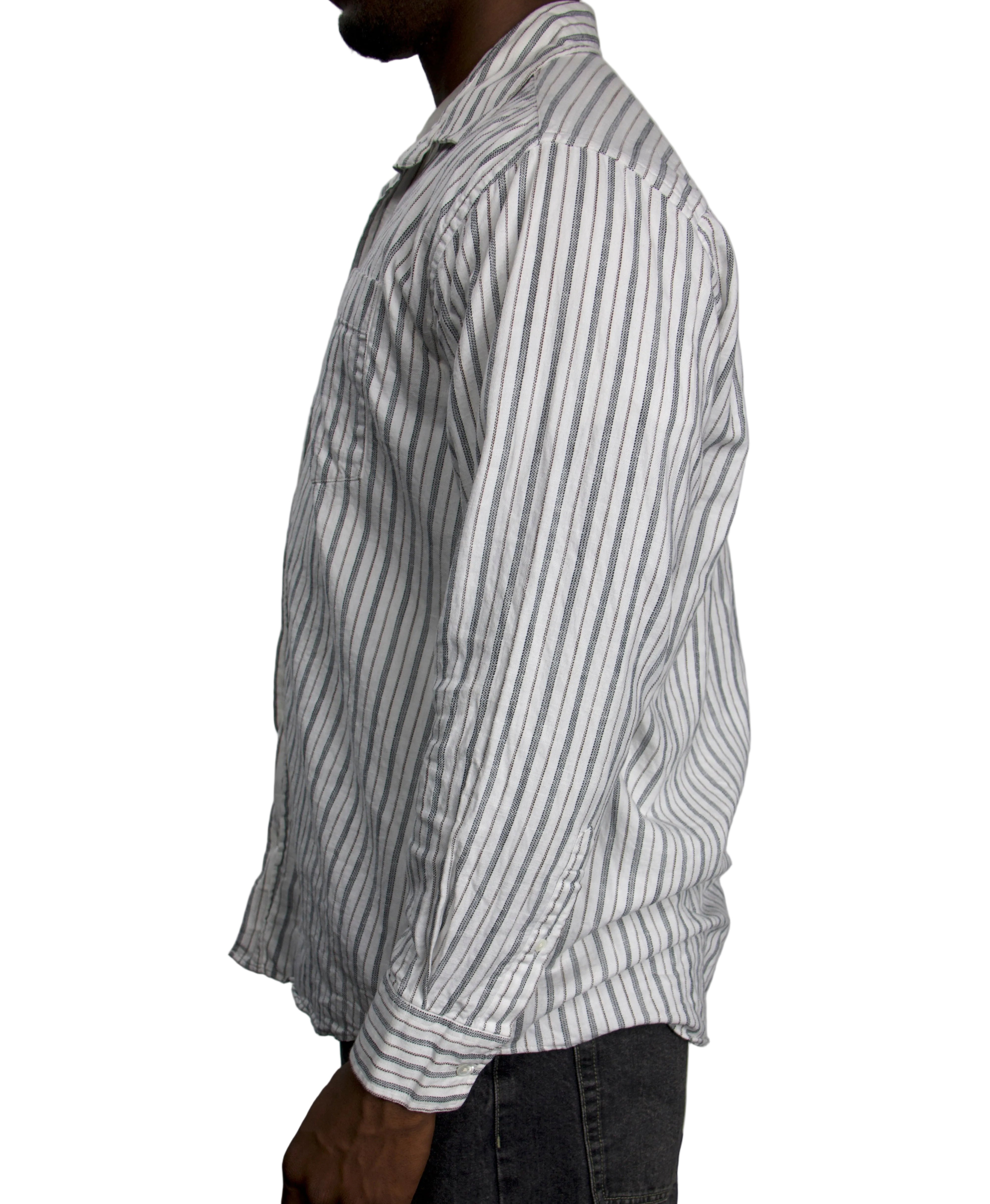Albert Grønbæk – Wood Wood Striped Shirt / S-Oversized