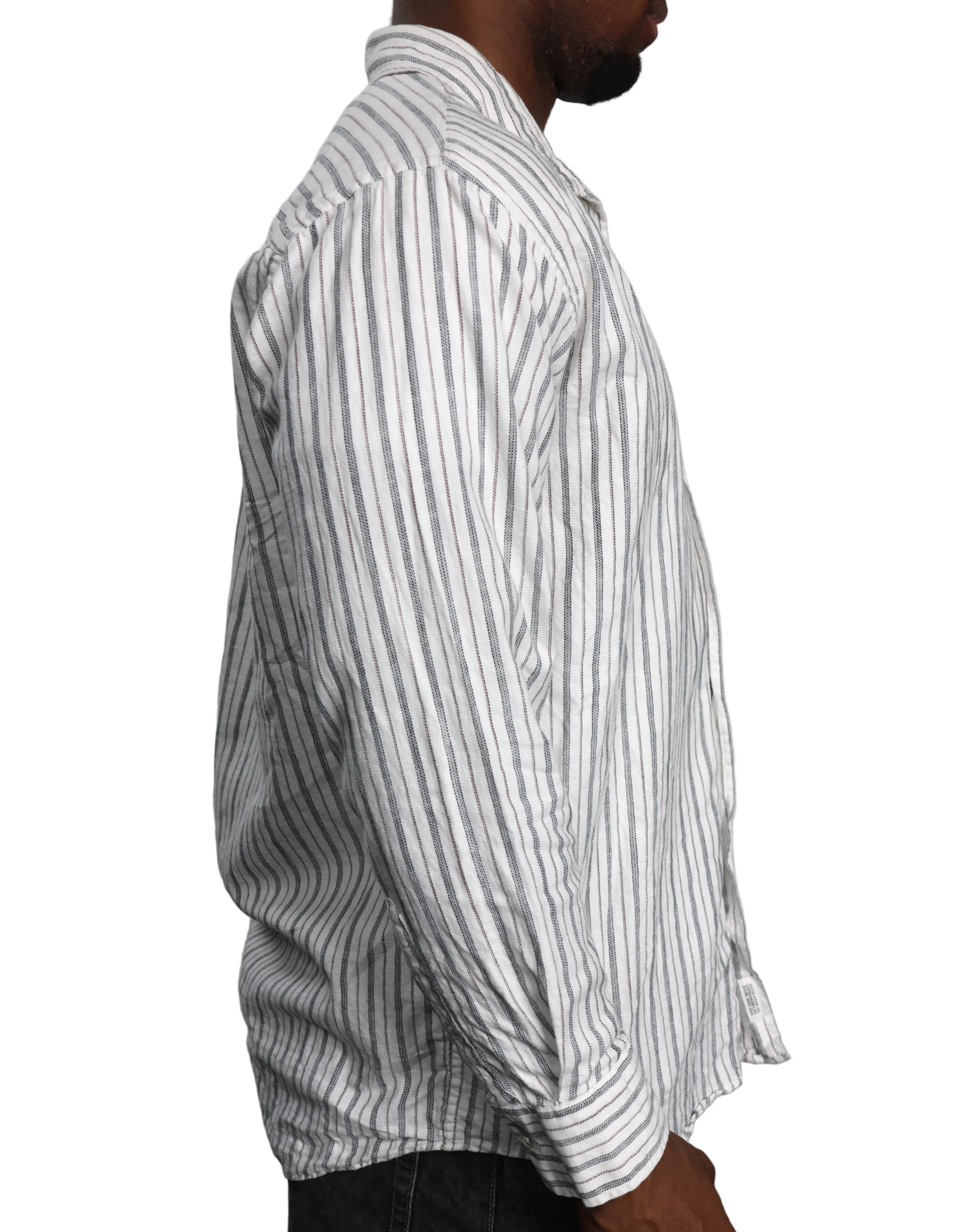 Albert Grønbæk – Wood Wood Striped Shirt / S-Oversized