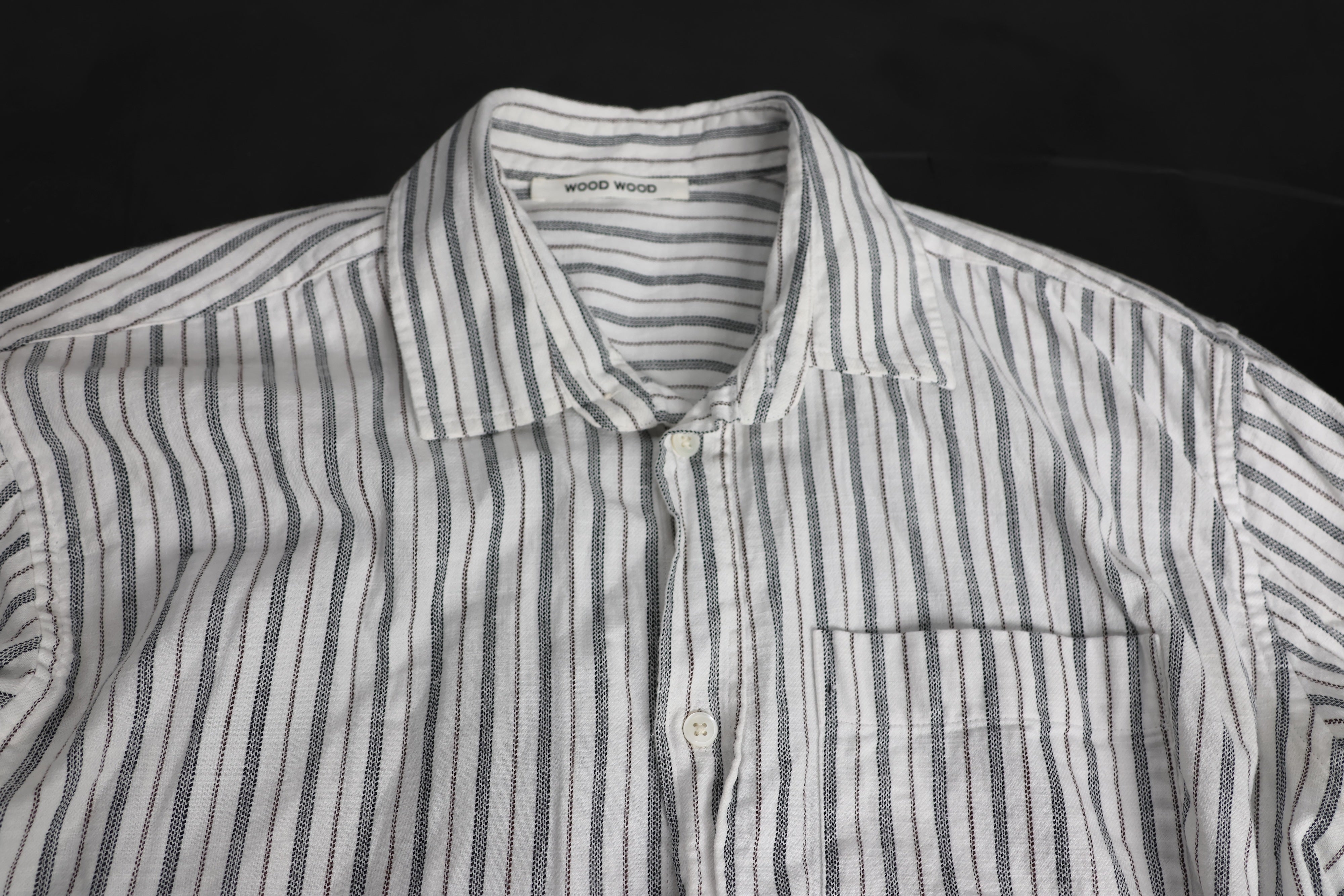 Albert Grønbæk – Wood Wood Striped Shirt / S-Oversized