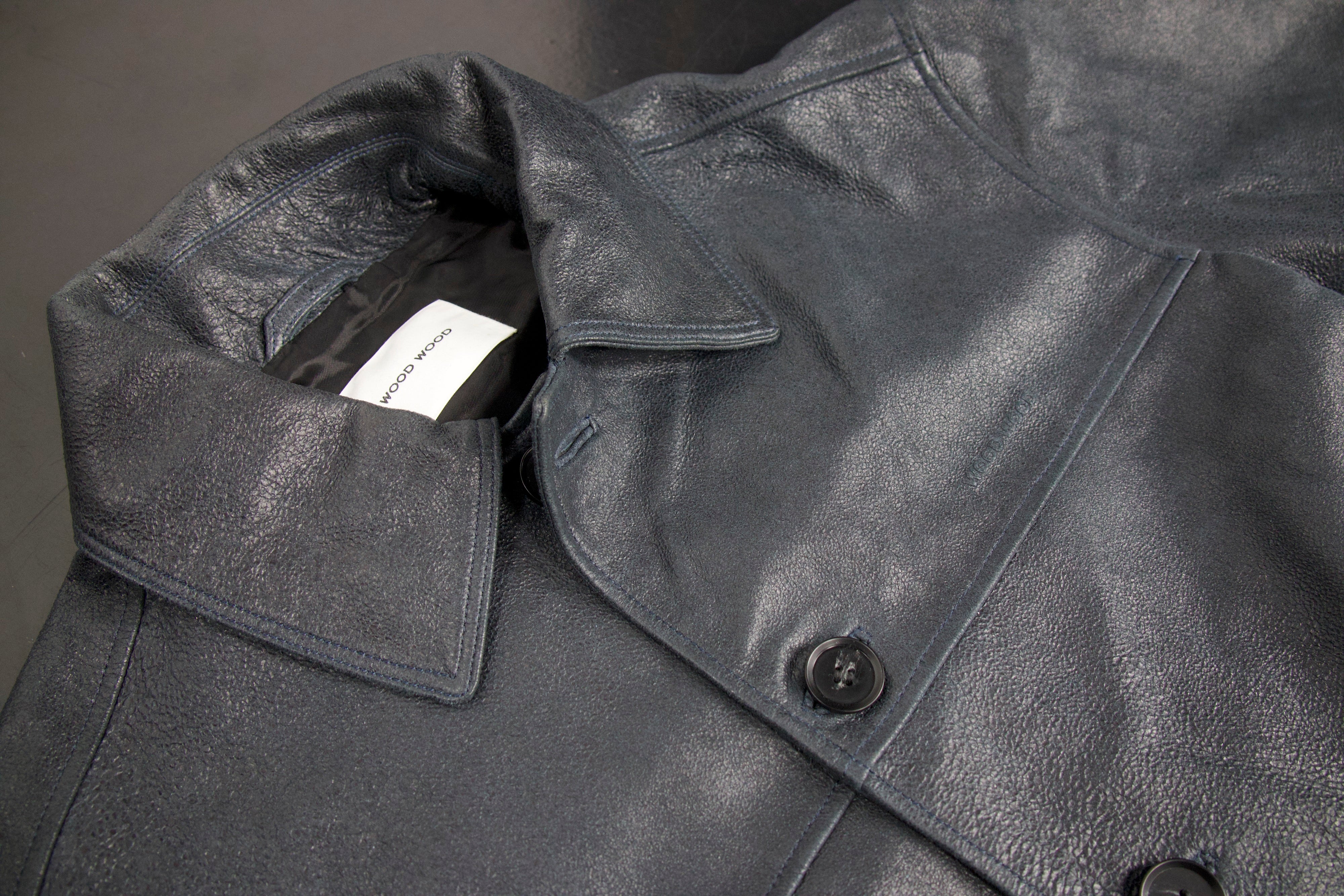 Albert Grønbæk – Wood Wood Faux Leather Jacket / L