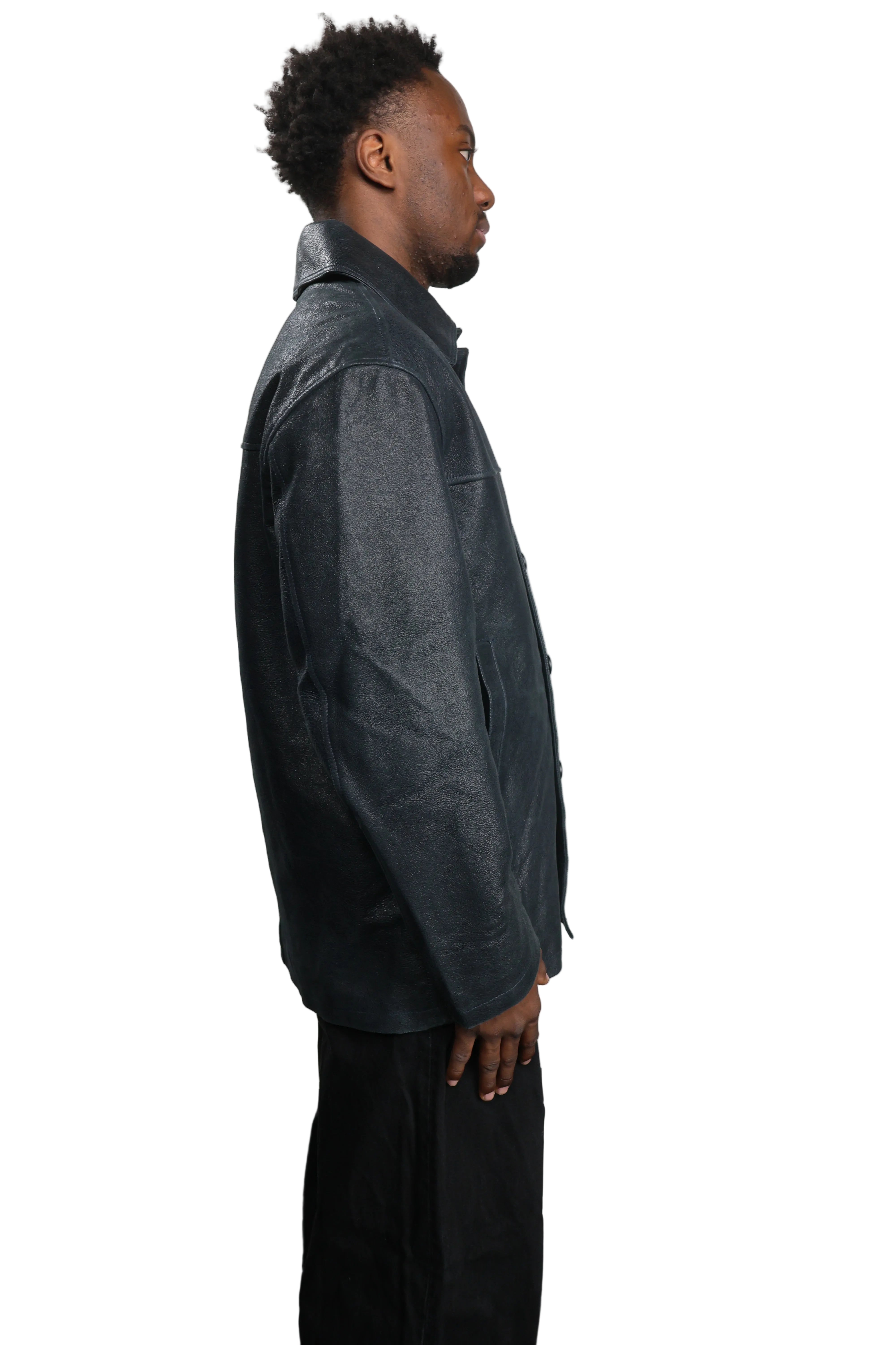 Albert Grønbæk – Wood Wood Faux Leather Jacket / L