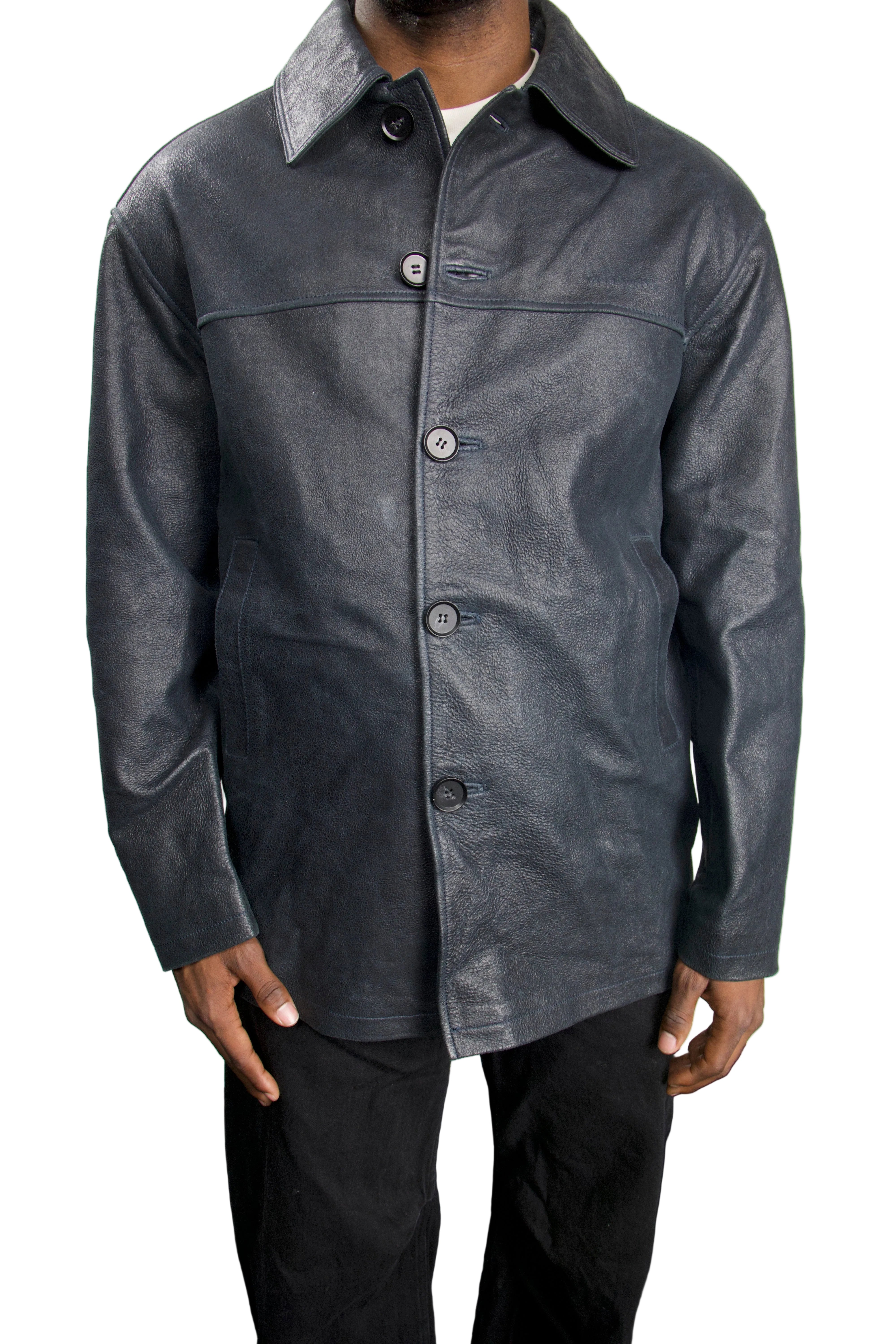 Albert Grønbæk – Wood Wood Faux Leather Jacket / L