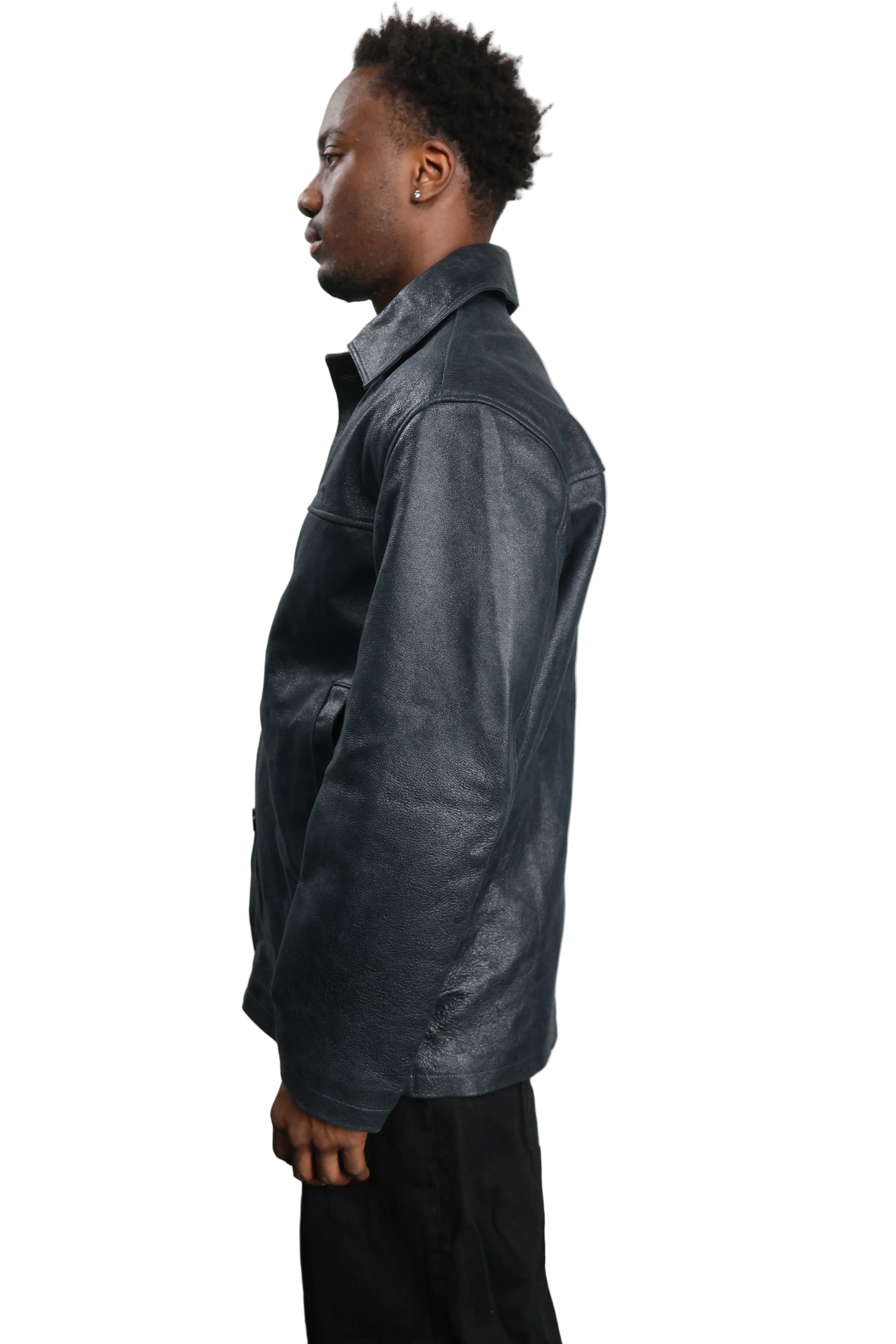 Albert Grønbæk – Wood Wood Faux Leather Jacket / L